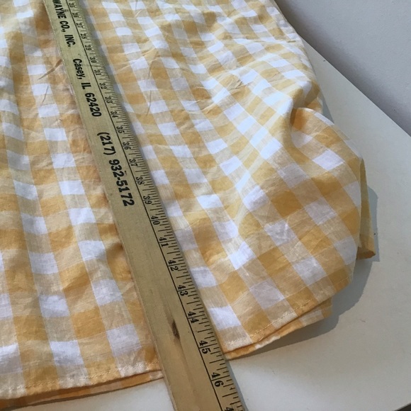Halter Dress NWT $89 Open Back Yellow White Check NWT - Picture 9 of 10